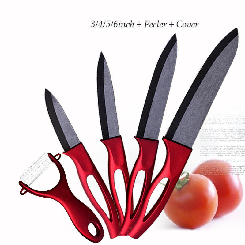 Six-Piece Black Blade Ceramic Knife Set – Ultra Sharp, Rust-Free, and Modern