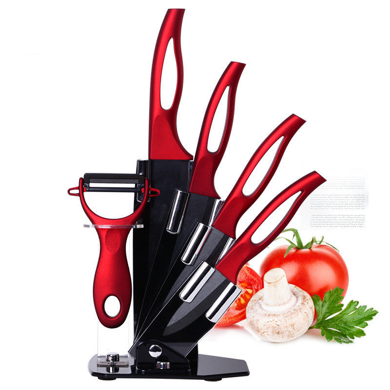 Six-Piece Black Blade Ceramic Knife Set – Ultra Sharp, Rust-Free, and Modern