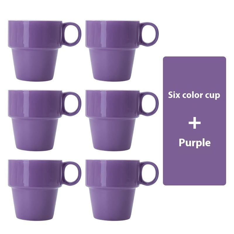 Stackable Ceramic Cups – Convenient Storage for Modern Households