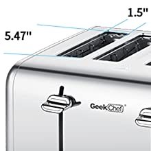 GeekChef Elite 4-Slice WideSlot Toaster