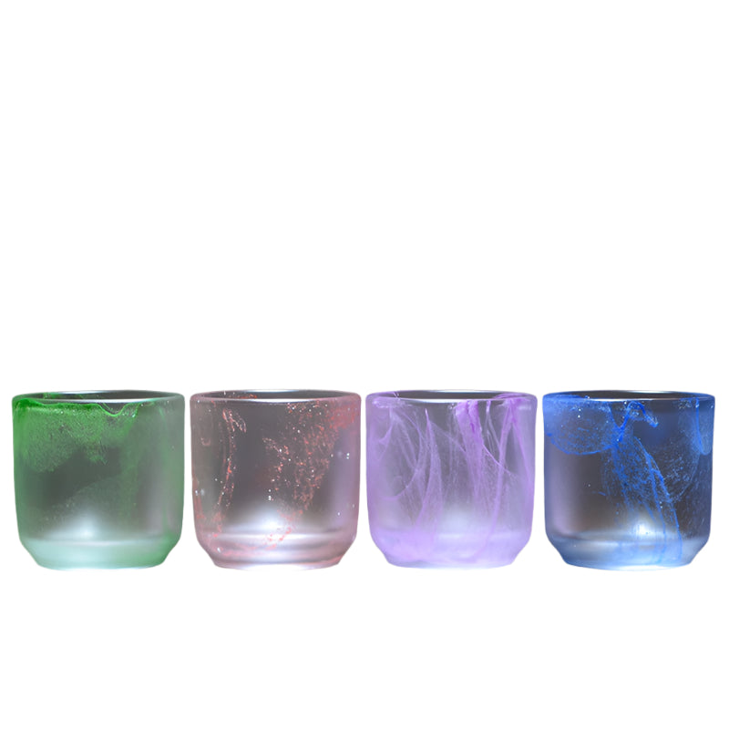 Multi-Colored Glass Cups