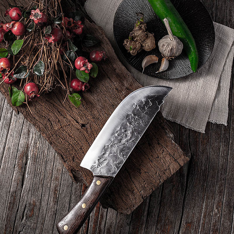 Artisan Hand-Forged Stainless Steel Butcher Knife