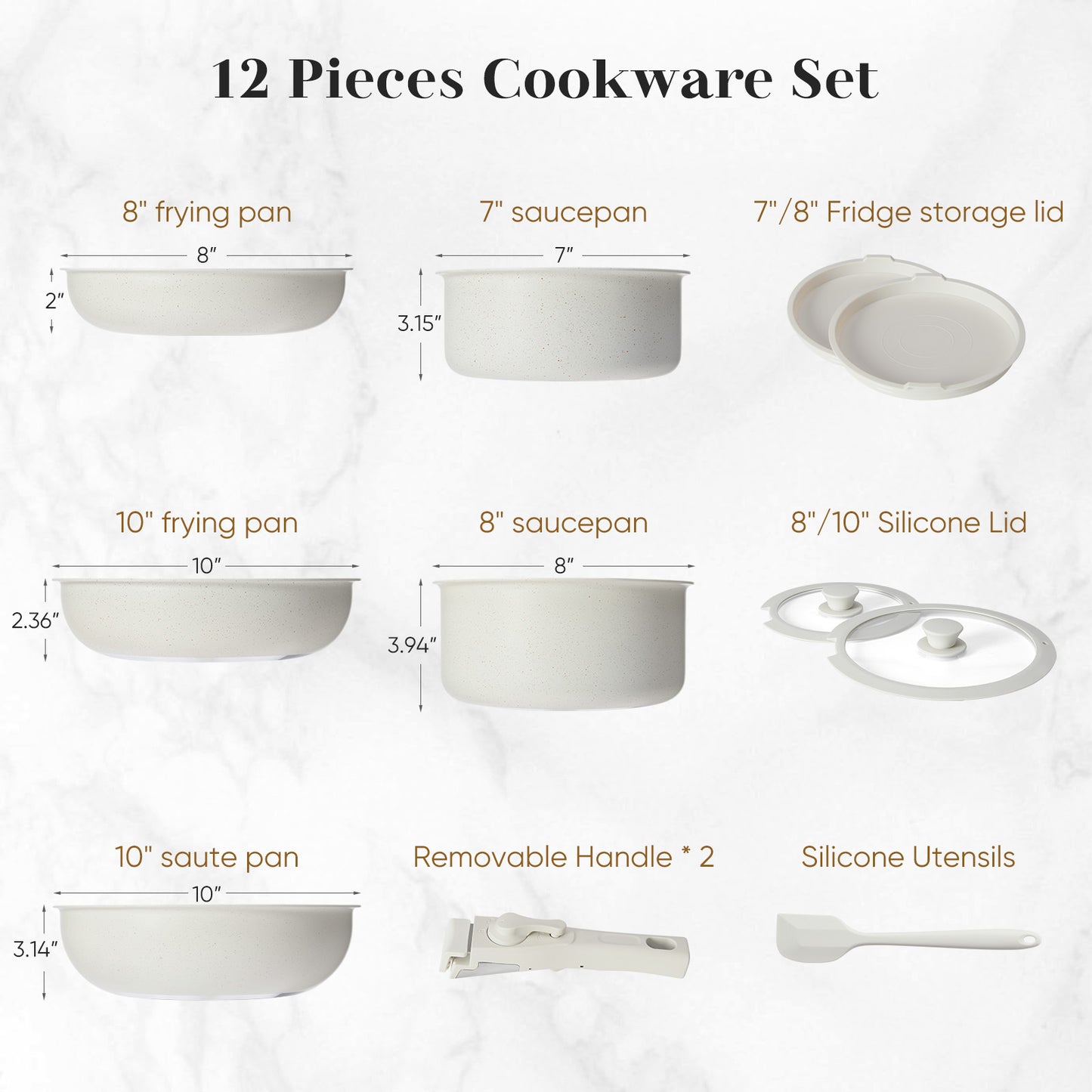 GraniteGuard 12-Piece Non-Stick Cookware Set
