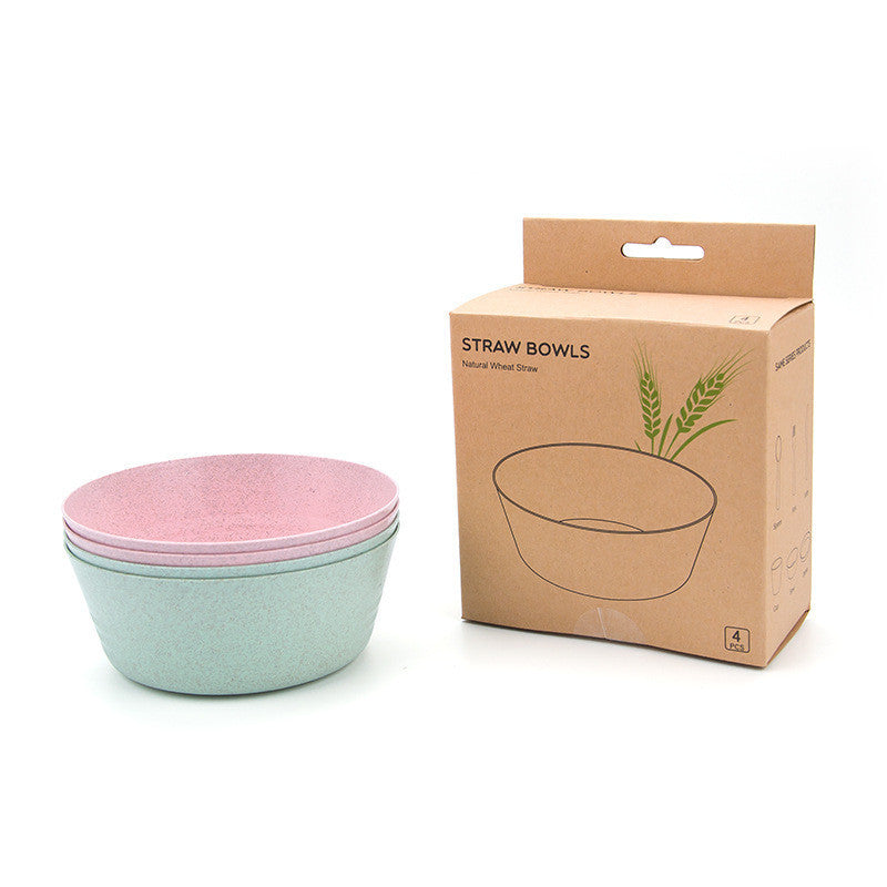 Eco-Friendly Wheat Straw Tableware Set – Sustainable, Stylish, and Drop-Proof
