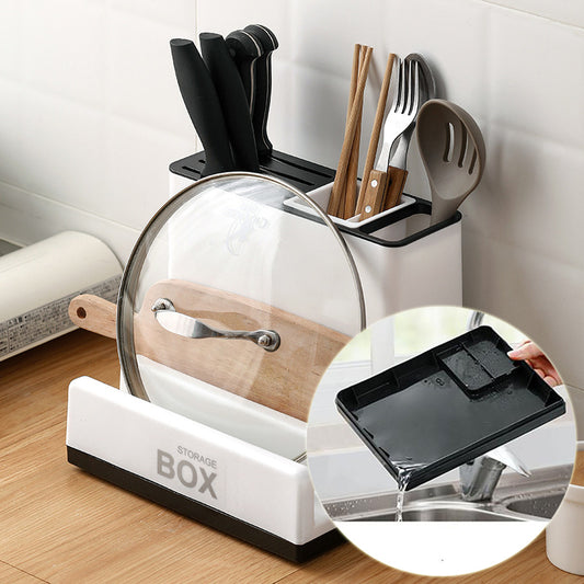 Kitchen Knife & Utensil Storage Rack – Space-Saving Countertop Organizer