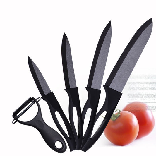 Six-Piece Black Blade Ceramic Knife Set – Ultra Sharp, Rust-Free, and Modern