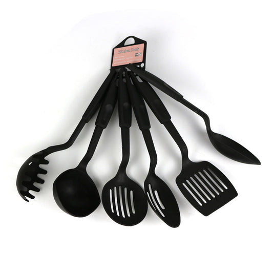 Non-stick safe kitchen utensil set including a heat-resistant rubber shovel and spoon, designed for everyday cooking and safe use on non-stick cookware.