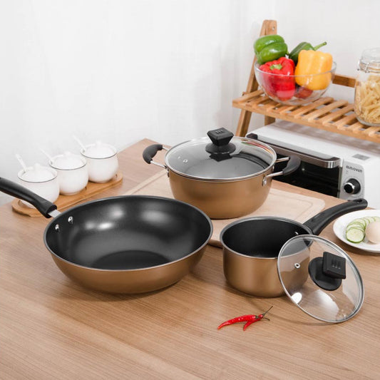 Image of the Cast Iron Luxe Trio—a premium three-piece cast iron cookware set featuring a light luxury design with a non-stick surface for effortless cooking and cleaning.