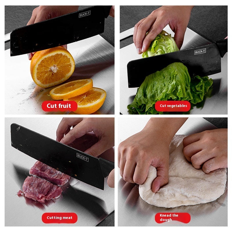 Dual-Sided Stainless Steel Cutting Board