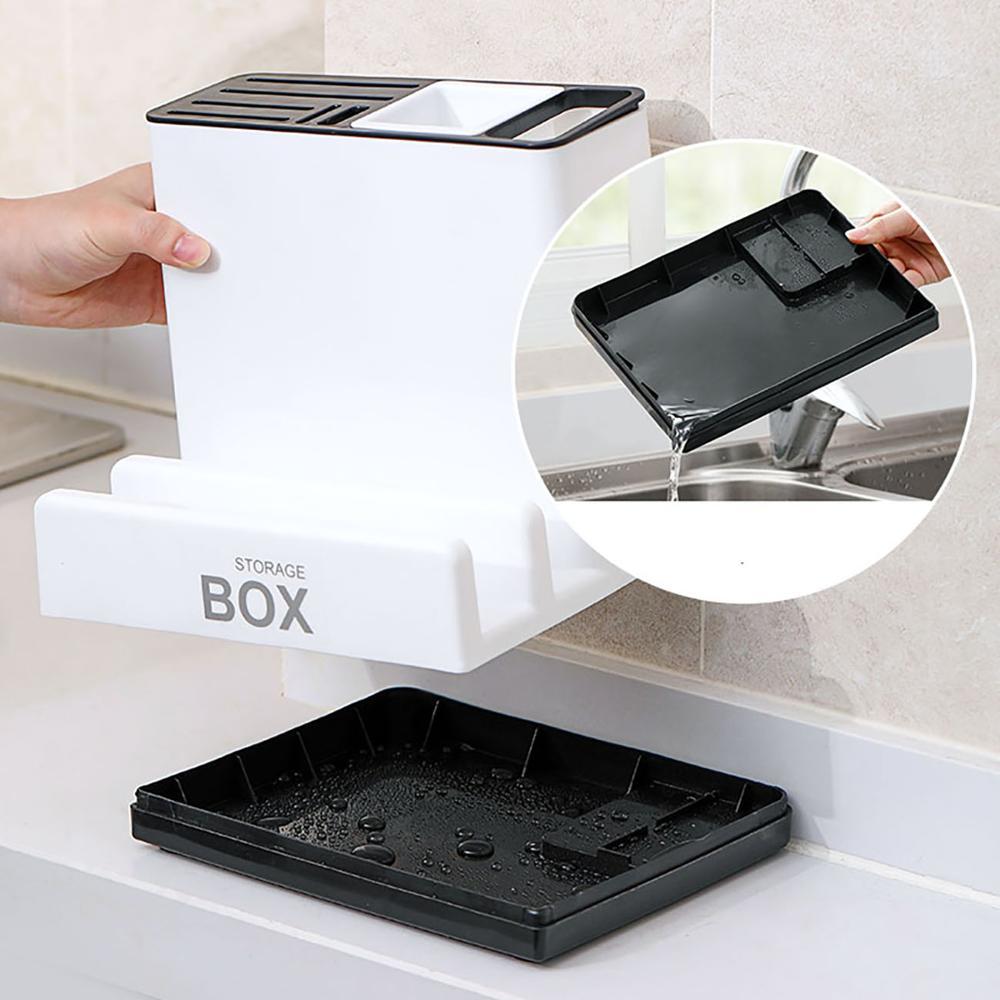 Kitchen Knife & Utensil Storage Rack – Space-Saving Countertop Organizer