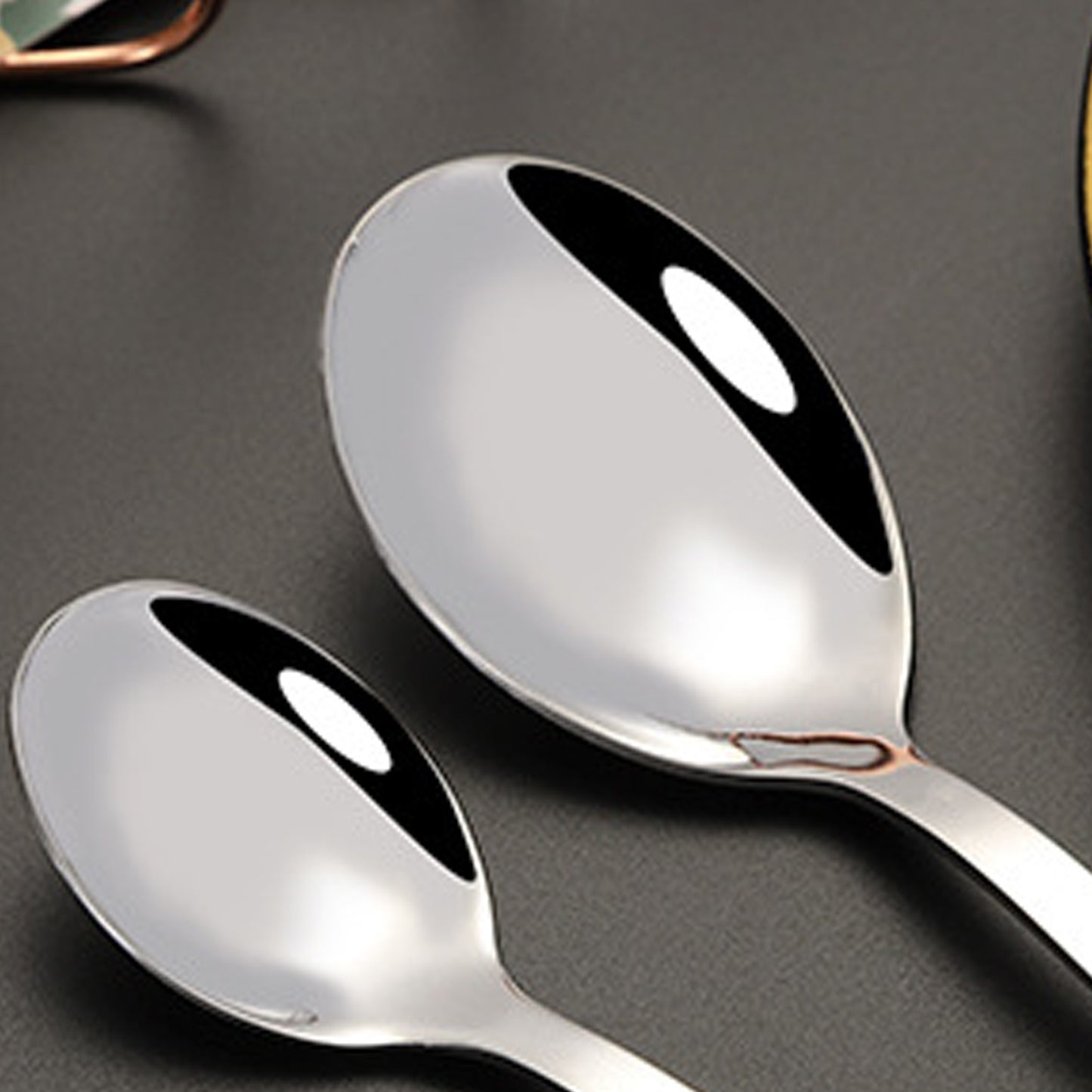 Elegant Stainless Steel Cutlery Set with Wood Grain Handle