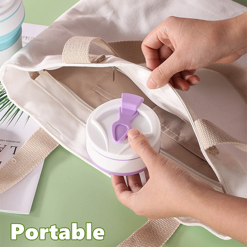 Innovative Collapsible Travel Cup – Portable Folding Mug with Leak-Proof Cover