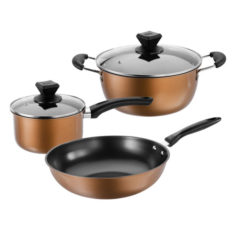 Cast Iron Luxe Trio – Premium Non-Stick Cookware Set