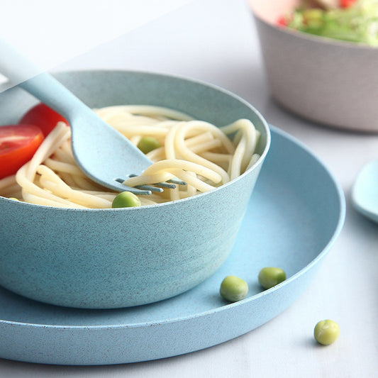 Eco-Friendly Wheat Straw Tableware Set – Sustainable, Stylish, and Drop-Proof